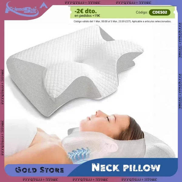 Butterfly Orthopaedic Memory Foam Pillow – Wake Up Refreshed 🦋☁️