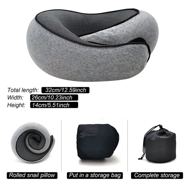 U-shaped Snail Style Travel Pillow