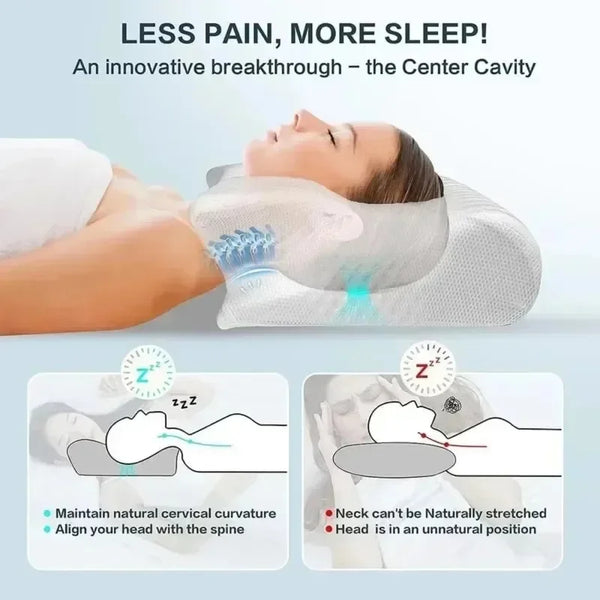 Butterfly Orthopaedic Memory Foam Pillow – Wake Up Refreshed 🦋☁️