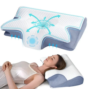 Butterfly Orthopaedic Memory Foam Pillow – Wake Up Refreshed 🦋☁️